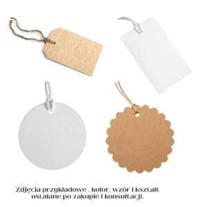 Etykietka/ zawieszka z dedykacją w formie zawieszki